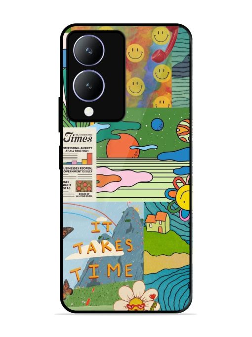 Groovy Vibes Glossy Soft Edge Case for Vivo Y17S Chachhi