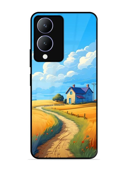 Countryside Cottage Glossy Soft Edge Case for Vivo Y17S Chachhi