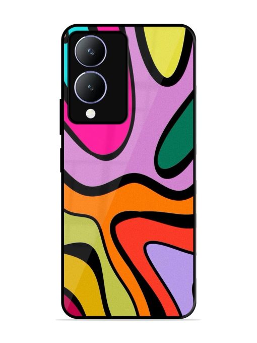 Groovy Swirls Glossy Soft Edge Case for Vivo Y17S Chachhi