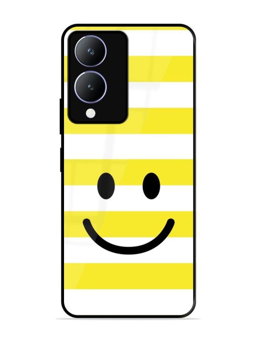 Smiling Stripes Glossy Soft Edge Case for Vivo Y17S Chachhi