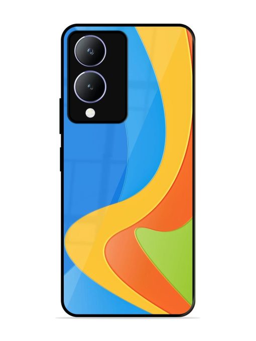 Curvy Color Cascade Glossy Soft Edge Case for Vivo Y17S Chachhi