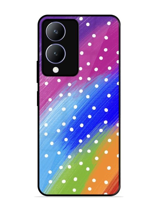 Rainbow Polka Dot Dream Glossy Soft Edge Case for Vivo Y17S Chachhi