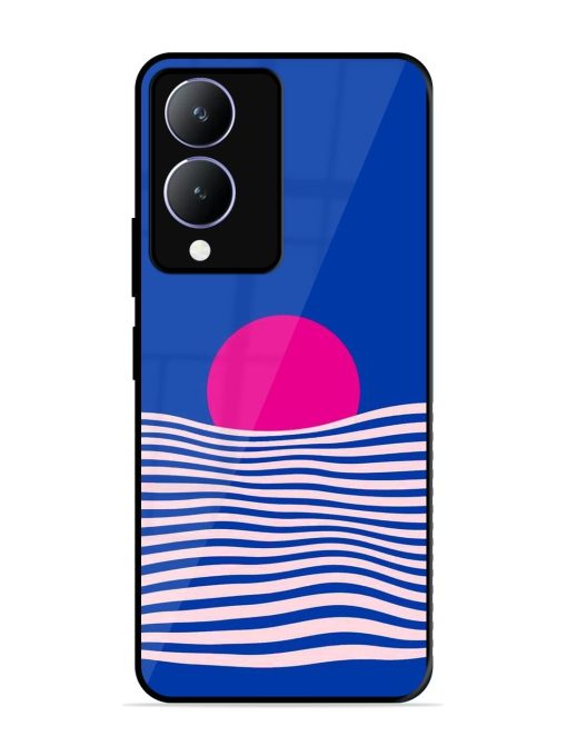 Pink Sunset Over Blue Waves Glossy Soft Edge Case for Vivo Y17S Chachhi