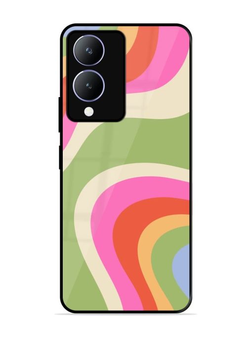 Wavy Rainbow Wonderland Glossy Soft Edge Case for Vivo Y17S Chachhi