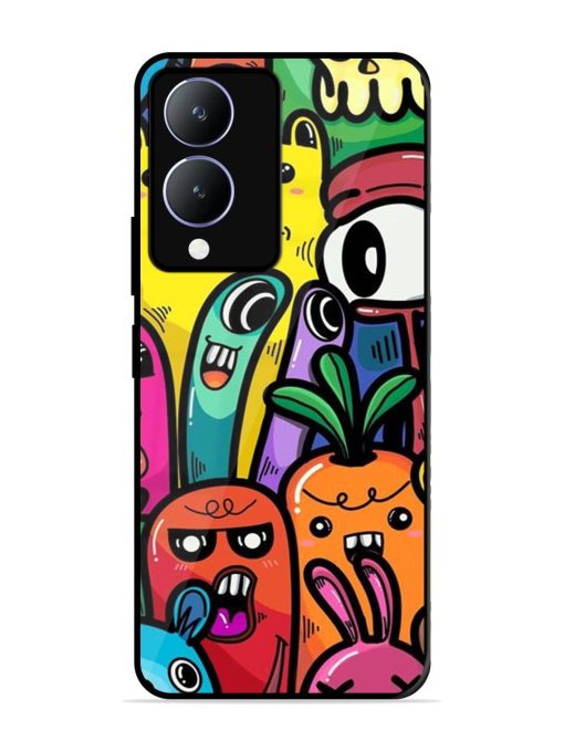 Whimsical Doodle Chaos Glossy Soft Edge Case for Vivo Y17S Chachhi