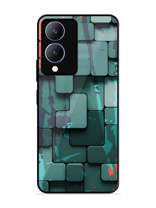 Abstract Geometric Mosaic Glossy Soft Edge Case for Vivo Y17S Chachhi