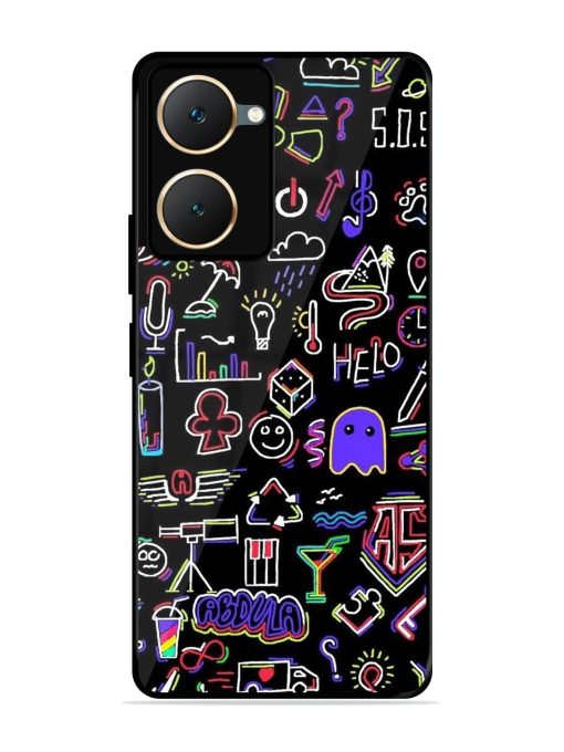 Neon Doodle Glossy Soft Edge Case for Vivo Y18 Chachhi