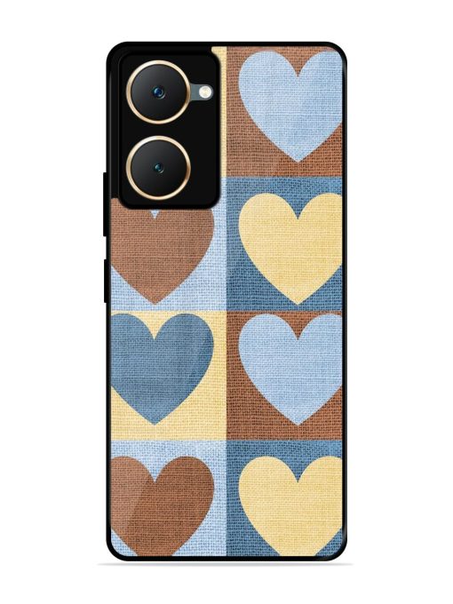 Hearts On Canvas Glossy Soft Edge Case for Vivo Y18 Chachhi