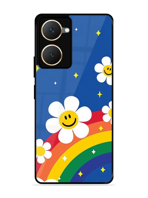 Happy Daisies And Rainbow Sky Glossy Soft Edge Case for Vivo Y18 Chachhi