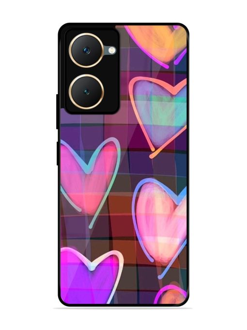 Neon Hearts Glossy Soft Edge Case for Vivo Y18E