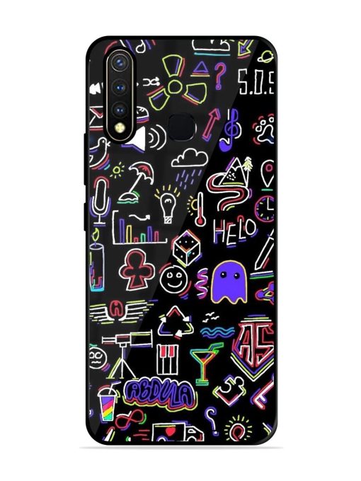 Neon Doodle Glossy Soft Edge Case for Vivo Y19