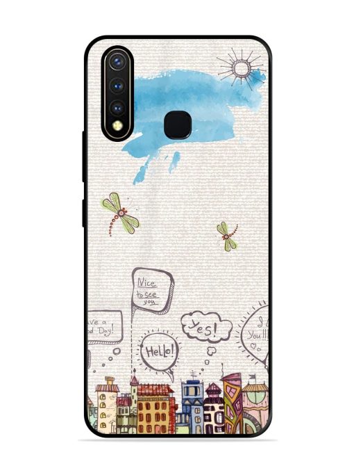 Doodle City Glossy Soft Edge Case for Vivo Y19