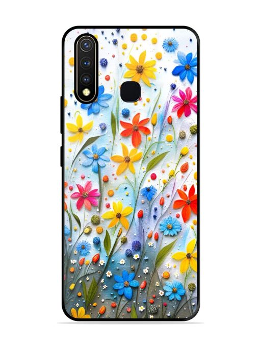 Vibrant Floral Glossy Soft Edge Case for Vivo Y19