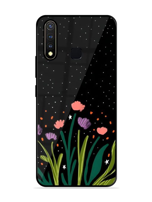 Midnight Bloom Glossy Soft Edge Case for Vivo Y19