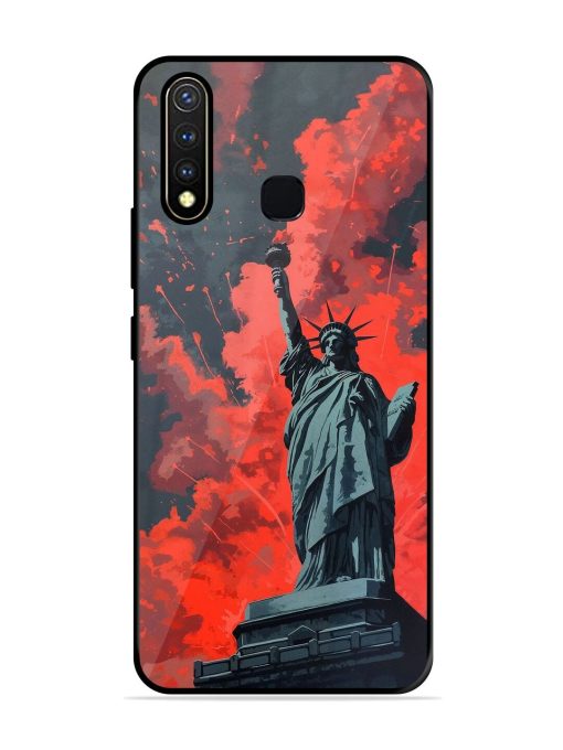 Lady Liberty'S Firework Finale Glossy Soft Edge Case for Vivo Y19