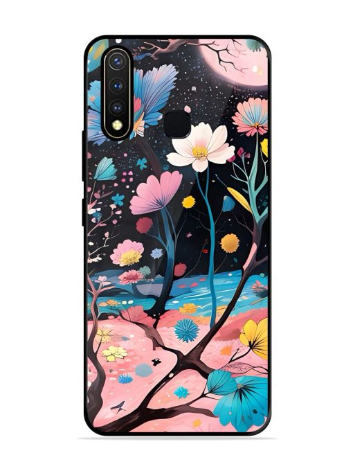 Cosmic Bloom Glossy Soft Edge Case for Vivo Y19