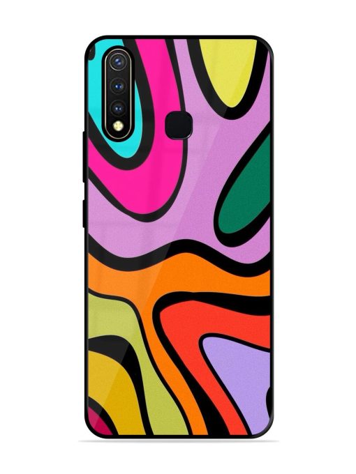 Groovy Swirls Glossy Soft Edge Case for Vivo Y19