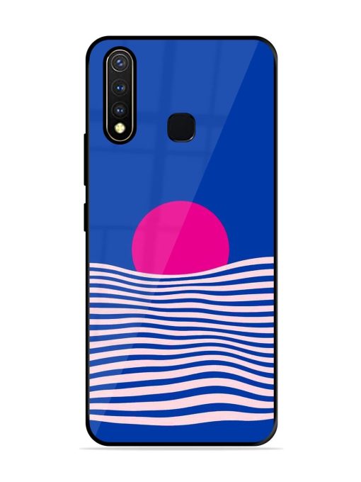 Pink Sunset Over Blue Waves Glossy Soft Edge Case for Vivo Y19