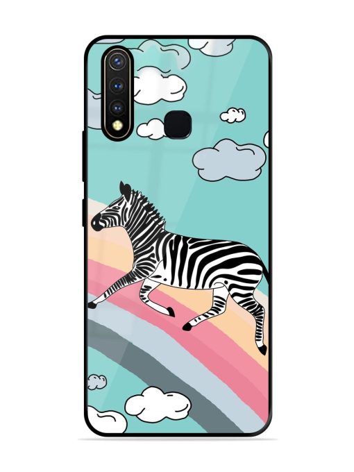 Zebra On A Rainbow Glossy Soft Edge Case for Vivo Y19