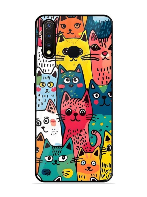 Feline Frenzy Glossy Soft Edge Case for Vivo Y19