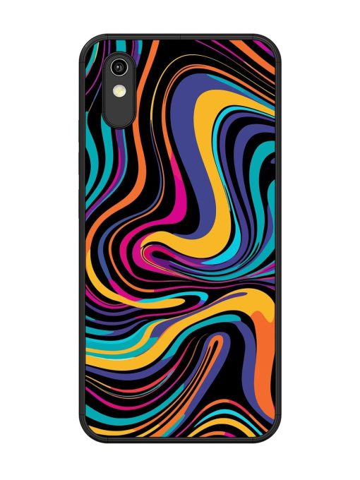 Psychedelic Swirl Glossy Soft Edge Case for Vivo Y1S