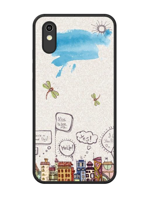 Doodle City Glossy Soft Edge Case for Vivo Y1S