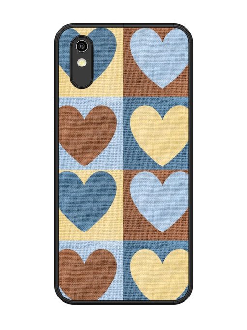 Hearts On Canvas Glossy Soft Edge Case for Vivo Y1S