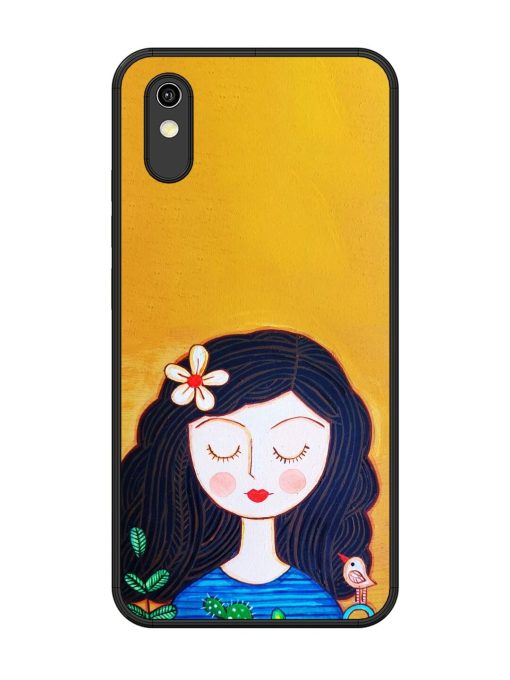 Girl Illustration Glossy Soft Edge Case for Vivo Y1S