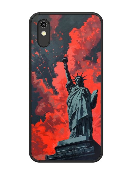 Lady Liberty'S Firework Finale Glossy Soft Edge Case for Vivo Y1S