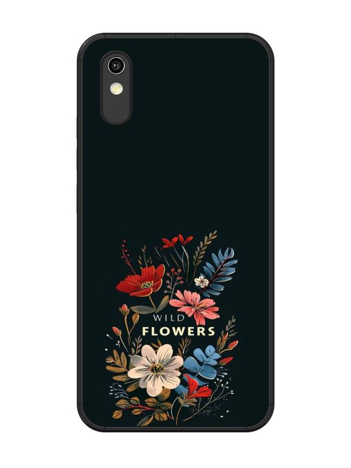 Dark Floral Glossy Soft Edge Case for Vivo Y1S