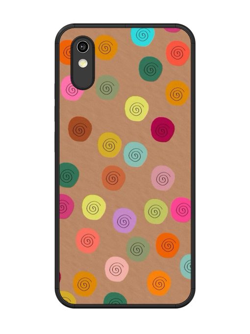 Swirly Dots On Kraft Glossy Soft Edge Case for Vivo Y1S