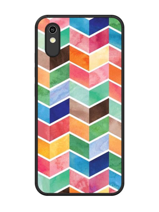 Watercolor Chevron Whimsy Glossy Soft Edge Case for Vivo Y1S