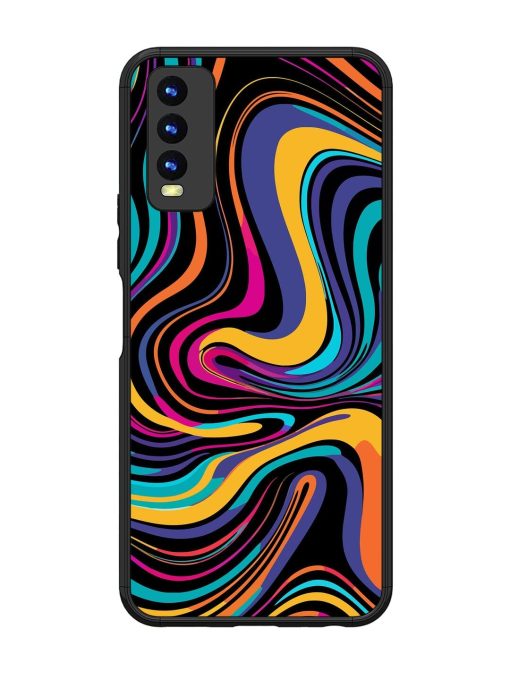 Psychedelic Swirl Glossy Soft Edge Case for Vivo Y20 Chachhi