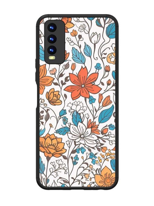 Floral Symphony Glossy Soft Edge Case for Vivo Y20 Chachhi