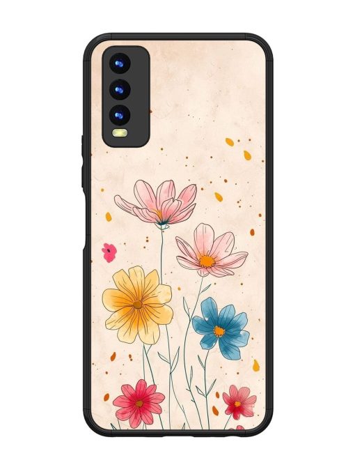 Delicate Bloom Glossy Soft Edge Case for Vivo Y20 Chachhi