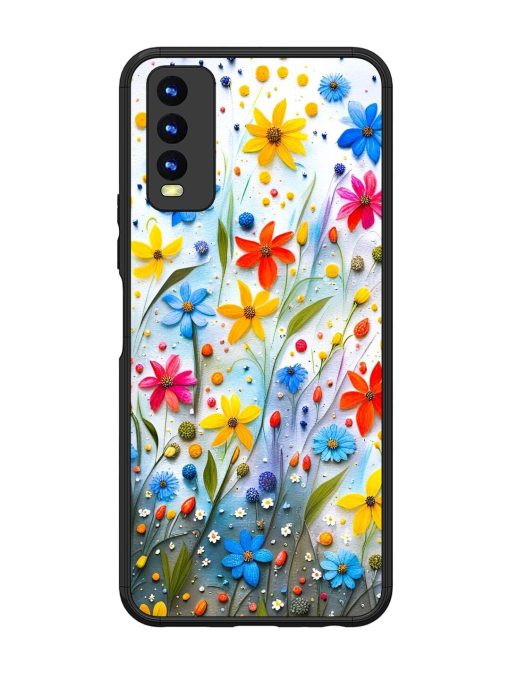 Vibrant Floral Glossy Soft Edge Case for Vivo Y20 Chachhi