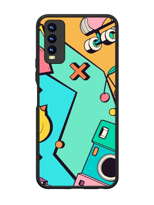 Retro Remix Glossy Soft Edge Case for Vivo Y20 Chachhi