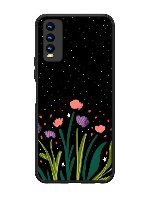 Midnight Bloom Glossy Soft Edge Case for Vivo Y20 Chachhi