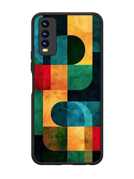 Geometric Harmony Glossy Soft Edge Case for Vivo Y20 Chachhi