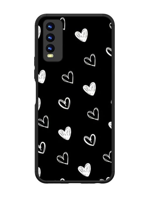 Scattered Hearts Glossy Soft Edge Case for Vivo Y20 Chachhi