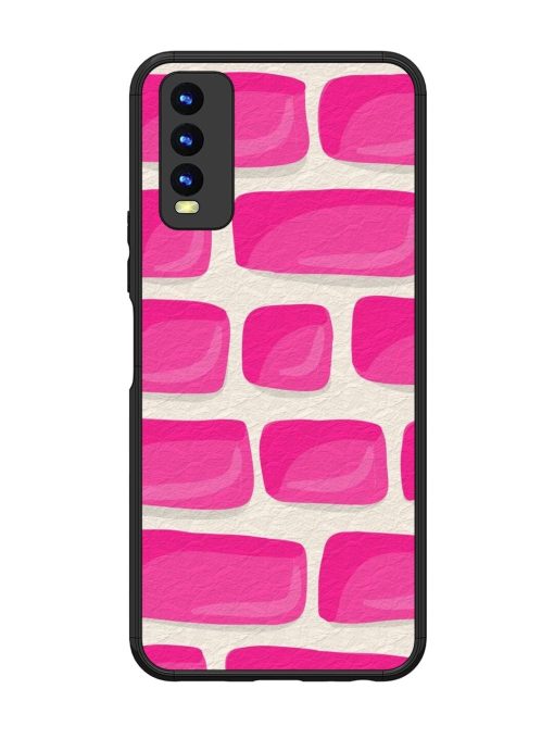 Pink Brick Wall Glossy Soft Edge Case for Vivo Y20 Chachhi