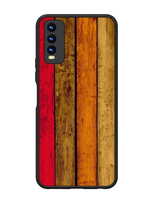 Colorful Woodgrain Glossy Soft Edge Case for Vivo Y20 Chachhi