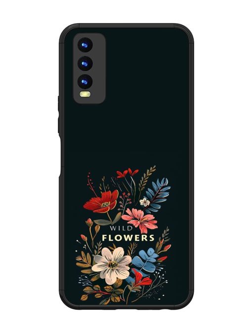 Dark Floral Glossy Soft Edge Case for Vivo Y20 Chachhi