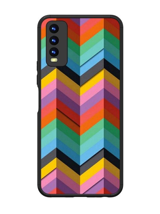 Colorful Zigzag Glossy Soft Edge Case for Vivo Y20 Chachhi