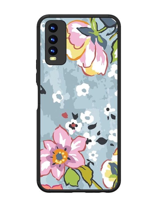 Floral Fantasy Glossy Soft Edge Case for Vivo Y20 Chachhi