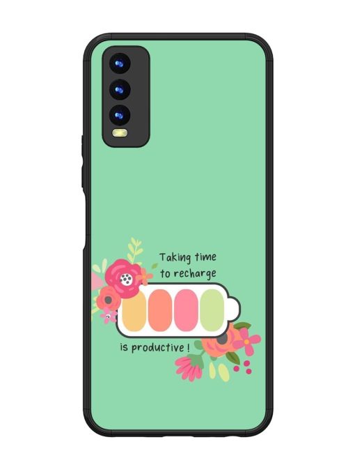 Recharge And Bloom Glossy Soft Edge Case for Vivo Y20 Chachhi