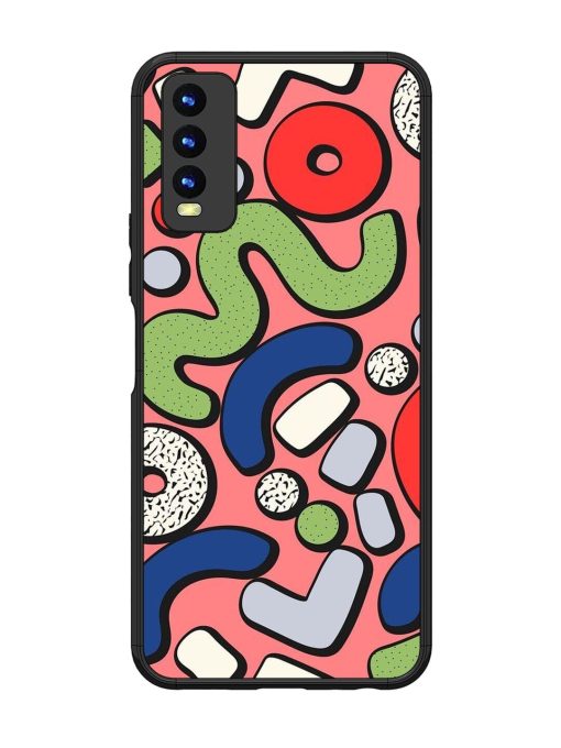 Groovy Geometric Shapes Glossy Soft Edge Case for Vivo Y20