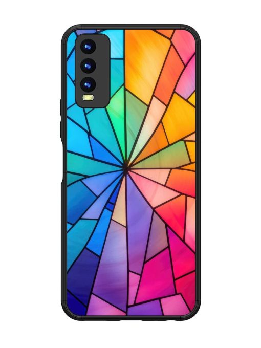 Stained Glass Kaleidoscope Of Colors Glossy Soft Edge Case for Vivo Y20 Chachhi