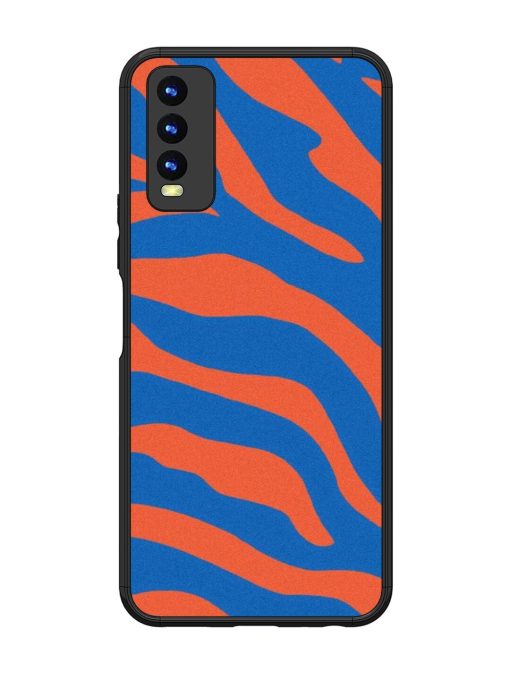 Zebra Stripes In Blue And Orange Glossy Soft Edge Case for Vivo Y20 Chachhi