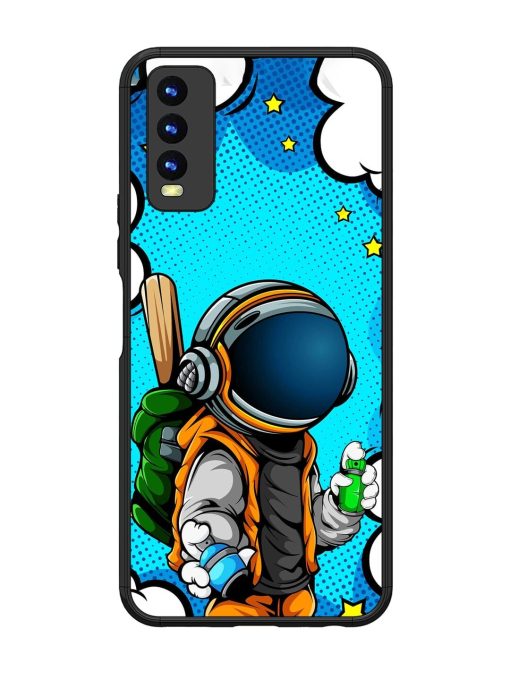 Space Graffiti Artist Glossy Soft Edge Case for Vivo Y20 Chachhi